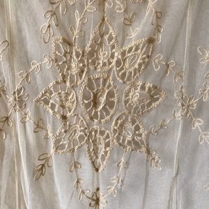 Urban Outfitters Cream Sheer Skirt